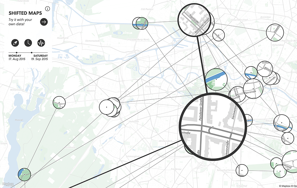 Spuren der verliehenen Räder in Berlin