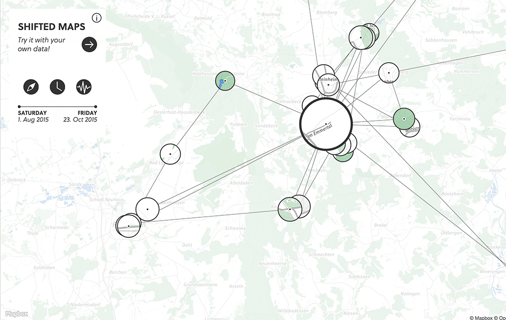 Trails of rented bikes in Berlin