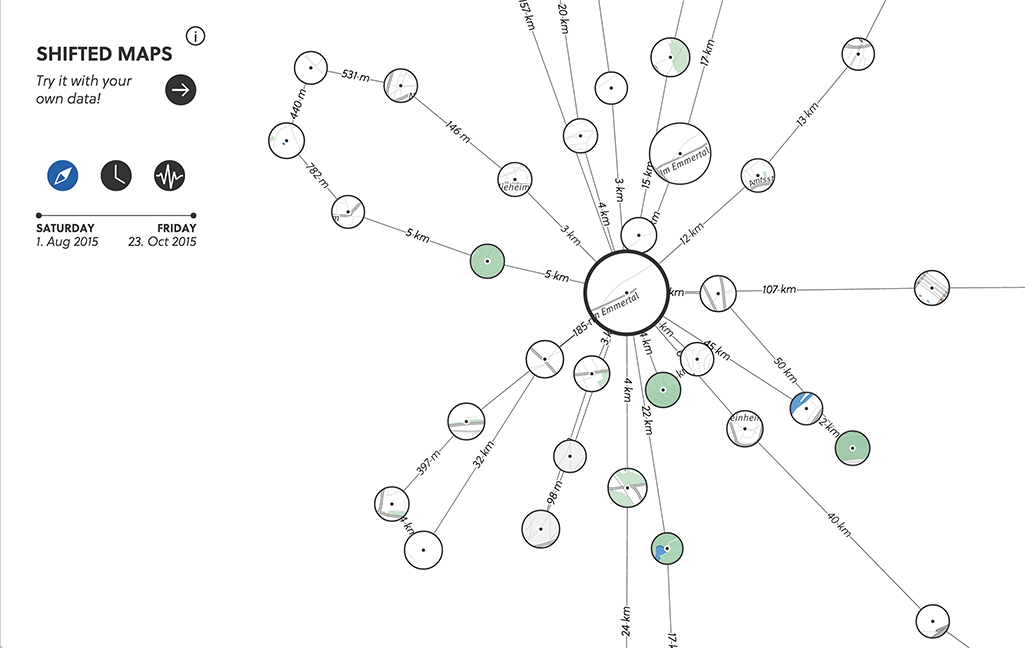 Trails of rented bikes in Berlin